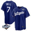 Punc LA.Dodgers #7 Blake Snell Player Royal Game World Series Stitched Jerseys