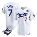 Punc LA.Dodgers #7 Blake Snell Player White Game Limited World Series Home Stitched Jerseys