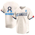 Punc LA.Dodgers #8 Enrique Hern¨¢ndez Player Cream City Connect Limited Home Stitched Jerseys