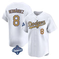 Punc LA.Dodgers #8 Enrique Hern¨¢ndez Player Gold World Series Meet Collection Limited Home Stitched Jerseys