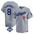 Punc LA.Dodgers #8 Enrique Hern¨¢ndez Player Gray World Series Meet Limited Home Stitched Jerseys