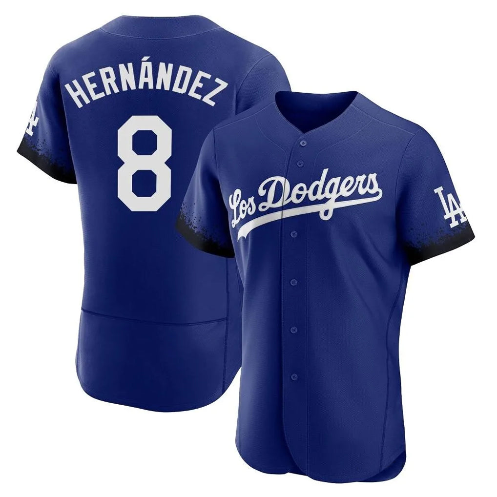 Punc LA.Dodgers #8 Enrique Hern¨¢ndez Player Royal City Connect Elite Home Stitched Jerseys