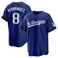 Punc LA.Dodgers #8 Enrique Hern¨¢ndez Player Royal City Connect Home Game Stitched Jerseys
