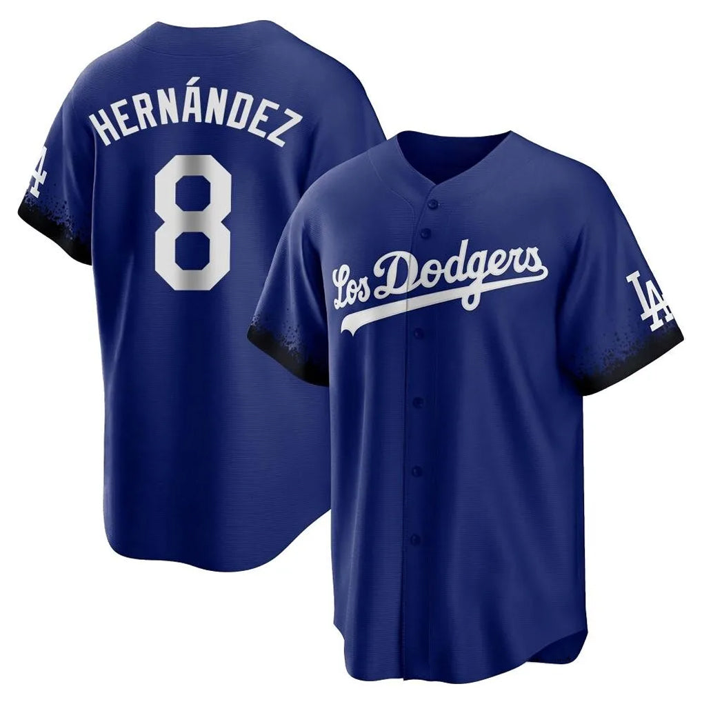Punc LA.Dodgers #8 Enrique Hern¨¢ndez Player Royal City Connect Home Game Stitched Jerseys