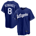 Punc LA.Dodgers #8 Enrique Hern¨¢ndez Player Royal Game Stitched Jerseys
