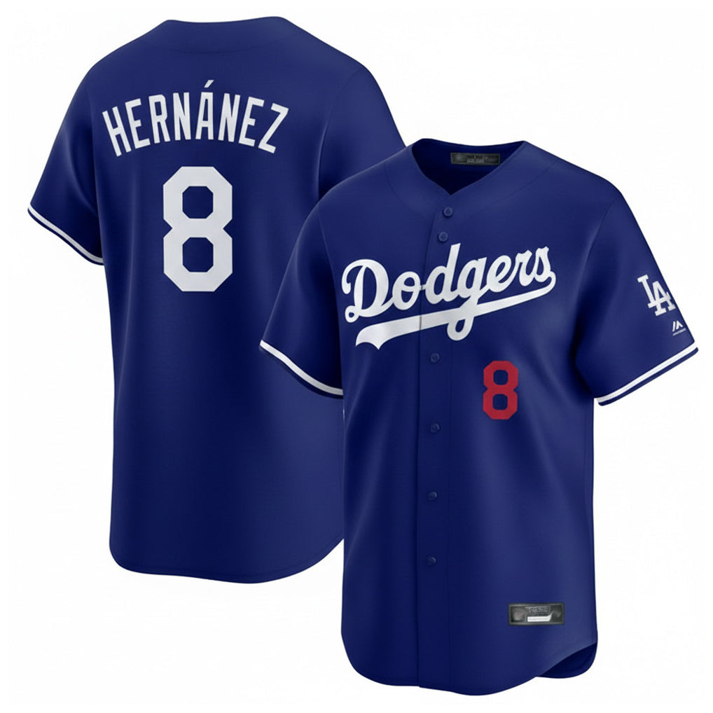 Punc LA.Dodgers #8 Enrique Hern¨¢ndez Player Royal Limited Home Stitched Jerseys