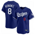 Punc LA.Dodgers #8 Enrique Hern¨¢ndez Player Royal Limited Home Stitched Jerseys
