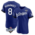 Punc LA.Dodgers #8 Enrique Hern¨¢ndez Player Royal World Series City Connect Elite Home Stitched Jerseys