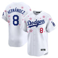 Punc LA.Dodgers #8 Enrique Hern¨¢ndez Player White Tokyo Series Vapor Premier Limited Stitched Jerseys