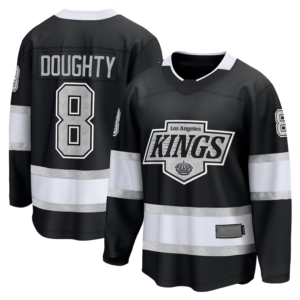 Punc LA.Kings #8 Drew Doughty Black Home Premier Breakaway Player Jerseys