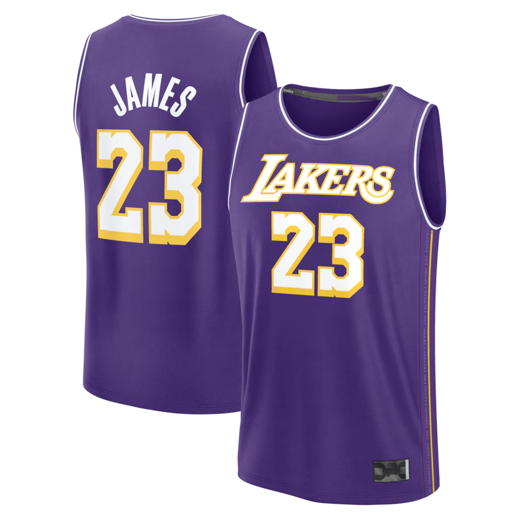Punc LA.Lakers #23 LeBron James Purple Fast Break Stitched Jerseys - Statement Edition