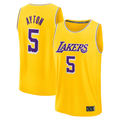 Punc LA.Lakers #5 Deandre Ayton Gold Fast Break Replica Player Stitched Jerseys - Icon Edition