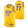 Punc LA.Lakers #77 Luka Don?i? Gold Swingman Stitched Jerseys - Icon Edition