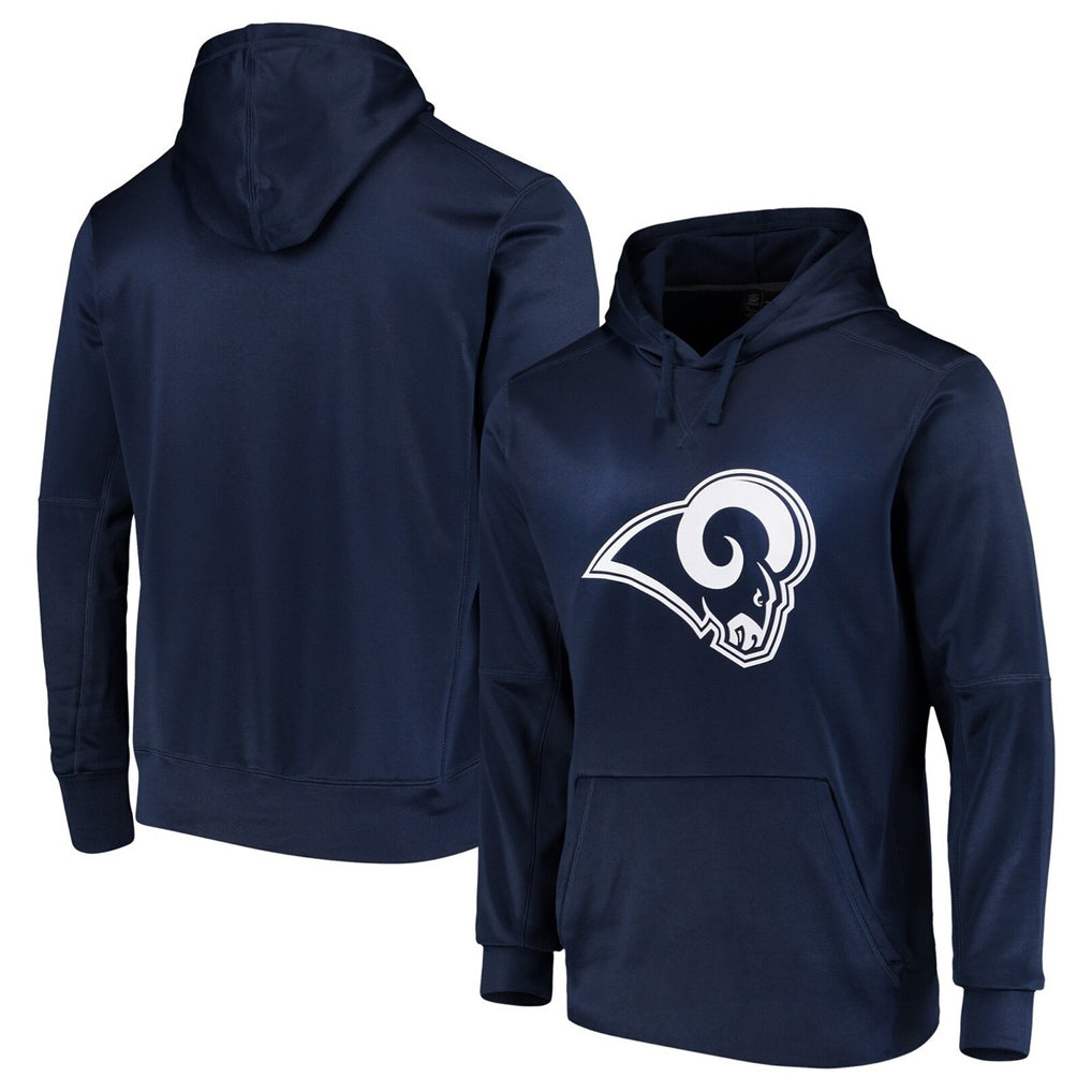 Punc LA.Rams Navy Pullover Hoodie Limited Game Blank Player Stitched Jerseys