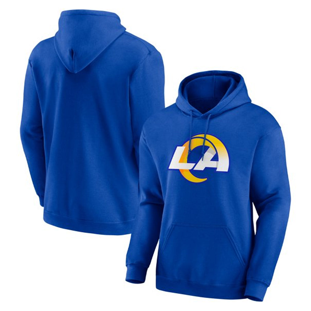 Punc LA.Rams Royal LOGO Pullover Hoodie Limited Game Blank Player Stitched Jerseys