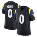 Punc LA.Rams #0 Byron Young Player Black Midnight Rivalries Collection Limited Home Game Stitched Jerseys