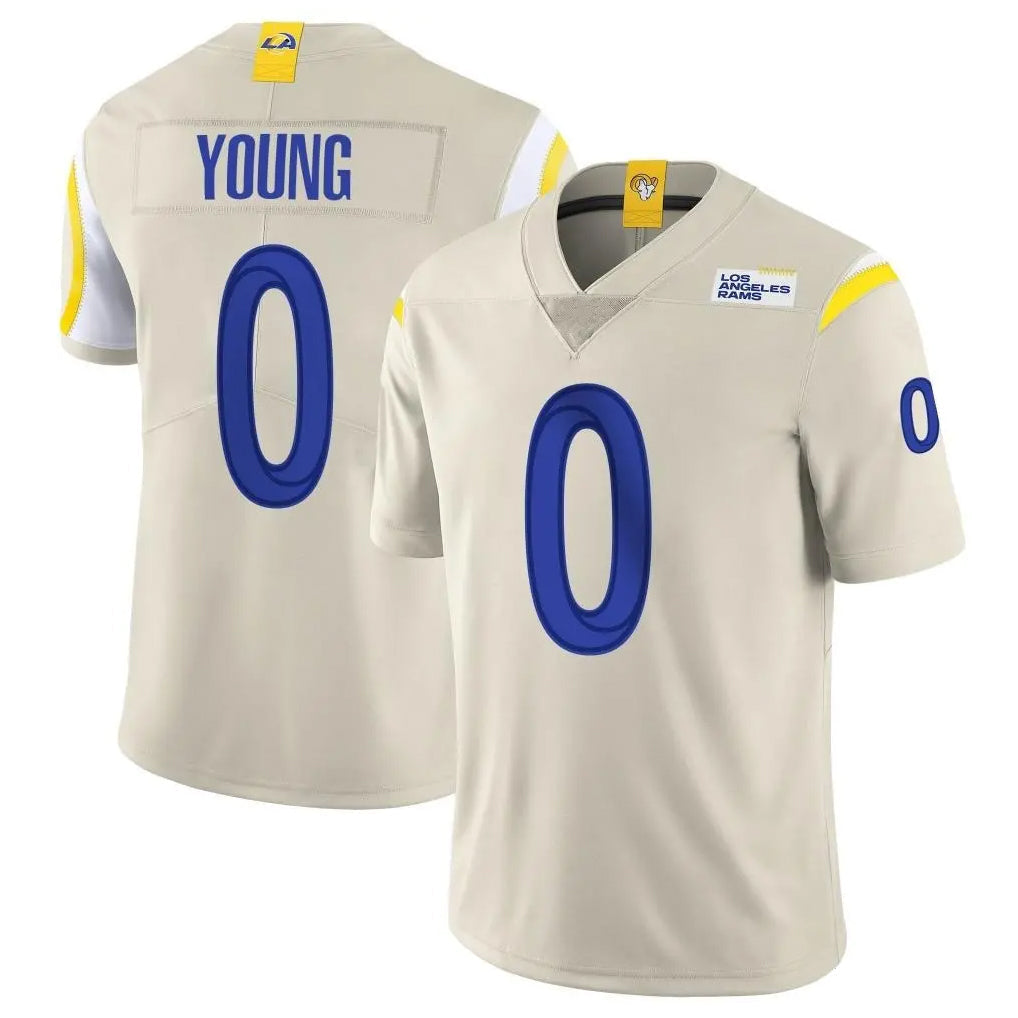 Punc LA.Rams #0 Byron Young Player Bone Limited Vapor Home Game Stitched Jerseys