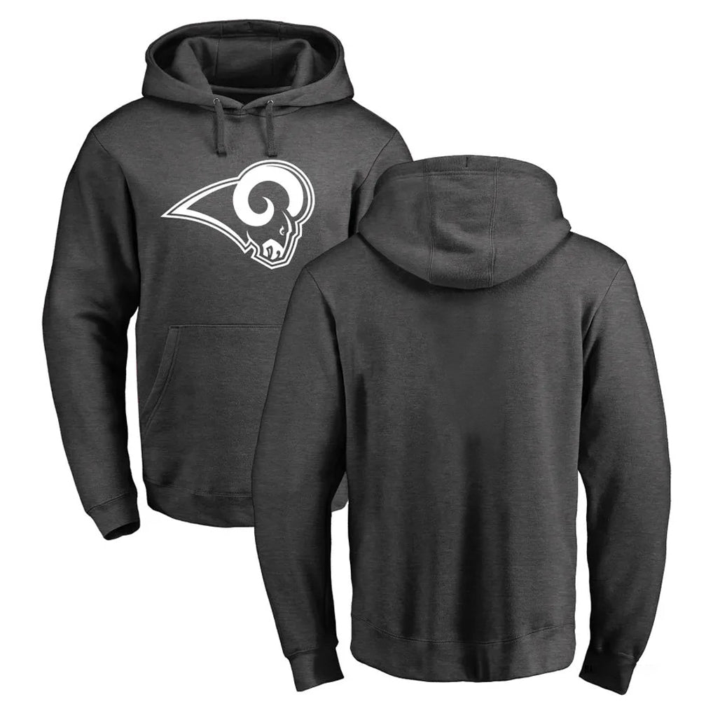 Punc LA.Rams #0 Byron Young Player Gray Pullover Hoodie Limited Game Stitched Jerseys