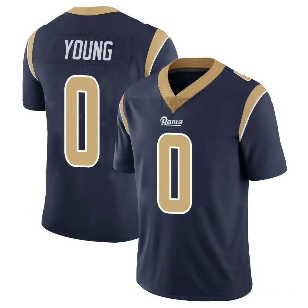 Punc LA.Rams #0 Byron Young Player Navy Limited Vapor Untouchable Home Game Stitched Jerseys
