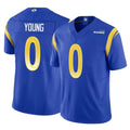 Punc LA.Rams #0 Byron Young Player Royal Limited Vapor F.U.S.E. Home Game Stitched Jerseys