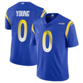 Punc LA.Rams #0 Byron Young Player Royal Limited Vapor Untouchable Home Game Stitched Jerseys