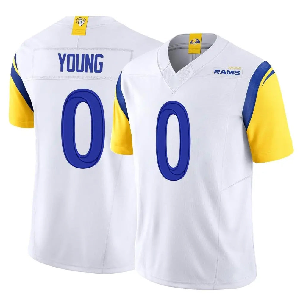 Punc LA.Rams #0 Byron Young Player White Limited Vapor F.U.S.E. Home Game Stitched Jerseys