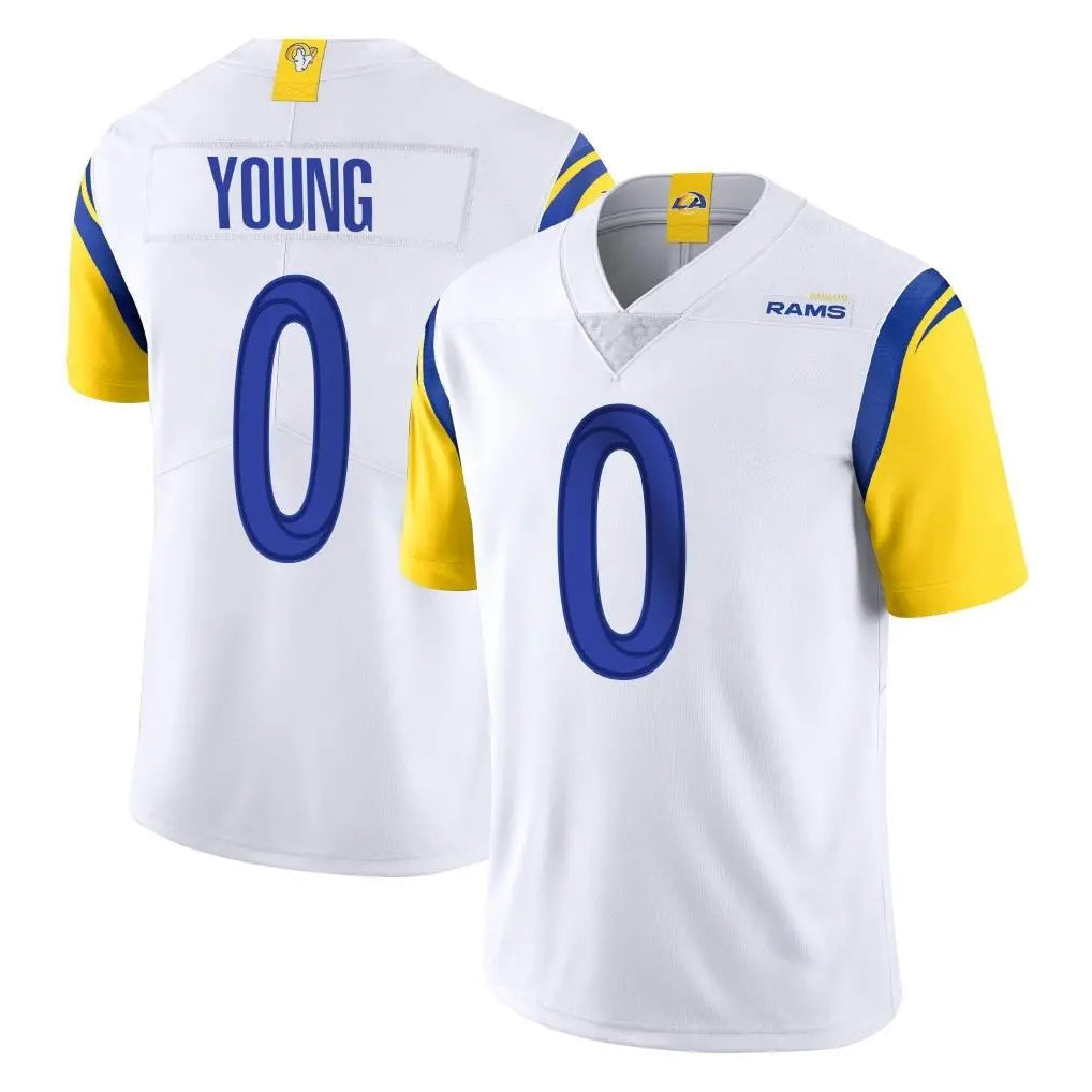 Punc LA.Rams #0 Byron Young Player White Limited Vapor Untouchable Home Game Stitched Jerseys