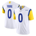 Punc LA.Rams #0 Byron Young Player White Limited Vapor Untouchable Home Game Stitched Jerseys