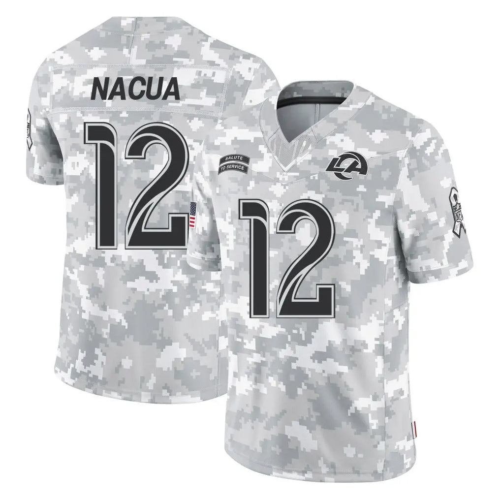 Punc LA.Rams #12 Puka Nacua Player Arctic Camo Salute To Service Limited Game Stitched Jerseys