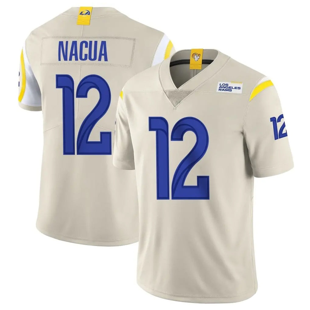 Punc LA.Rams #12 Puka Nacua Player Bone Limited Vapor Home Game Stitched Jerseys