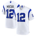 Punc LA.Rams #12 Puka Nacua Player Fearsome White Home Game Stitched Jerseys