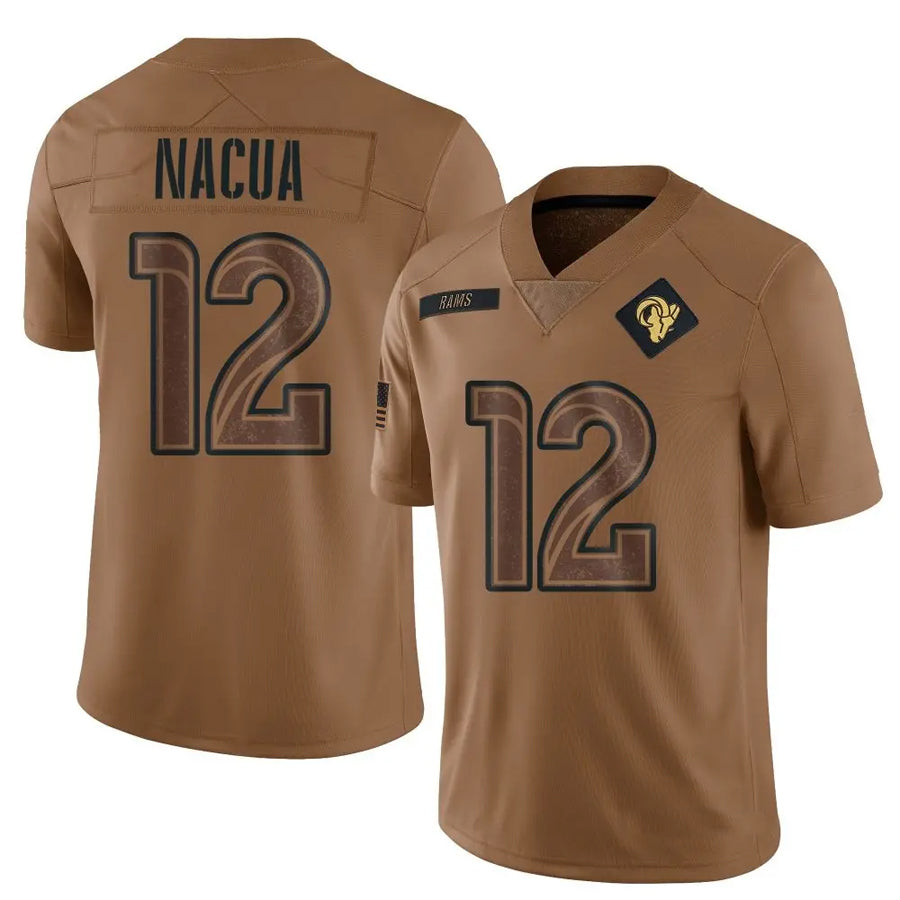 Punc LA.Rams #12 Puka Nacua Player Limited Brown Salute To Service Stitched Jerseys