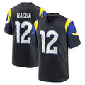Punc LA.Rams #12 Puka Nacua Player Midnight Blue Rivalries Collection Game Stitched Jerseys