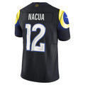 Punc LA.Rams #12 Puka Nacua Player Midnight Blue Rivalries Collection Limited Stitched Jerseys