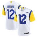 Punc LA.Rams #12 Puka Nacua White Game Player Jersey American Stitched Jerseys