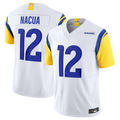 Punc LA.Rams #12 Puka Nacua White Vapor F.U.S.E. Limited Player Stitched Jerseys