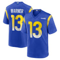 Punc LA.Rams #13 Kurt Warner Player Royal Retired Limited Stitched Jerseys
