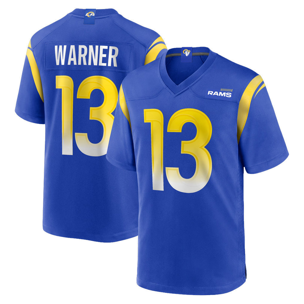 Punc LA.Rams #13 Kurt Warner Player Royal Retired Limited Stitched Jerseys