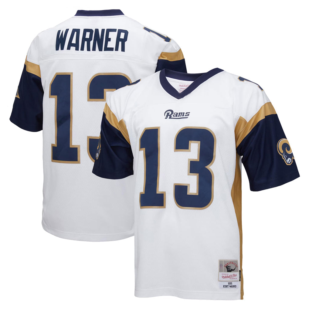 Punc LA.Rams #13 Kurt Warner Player White Retired Limited Stitched Jerseys