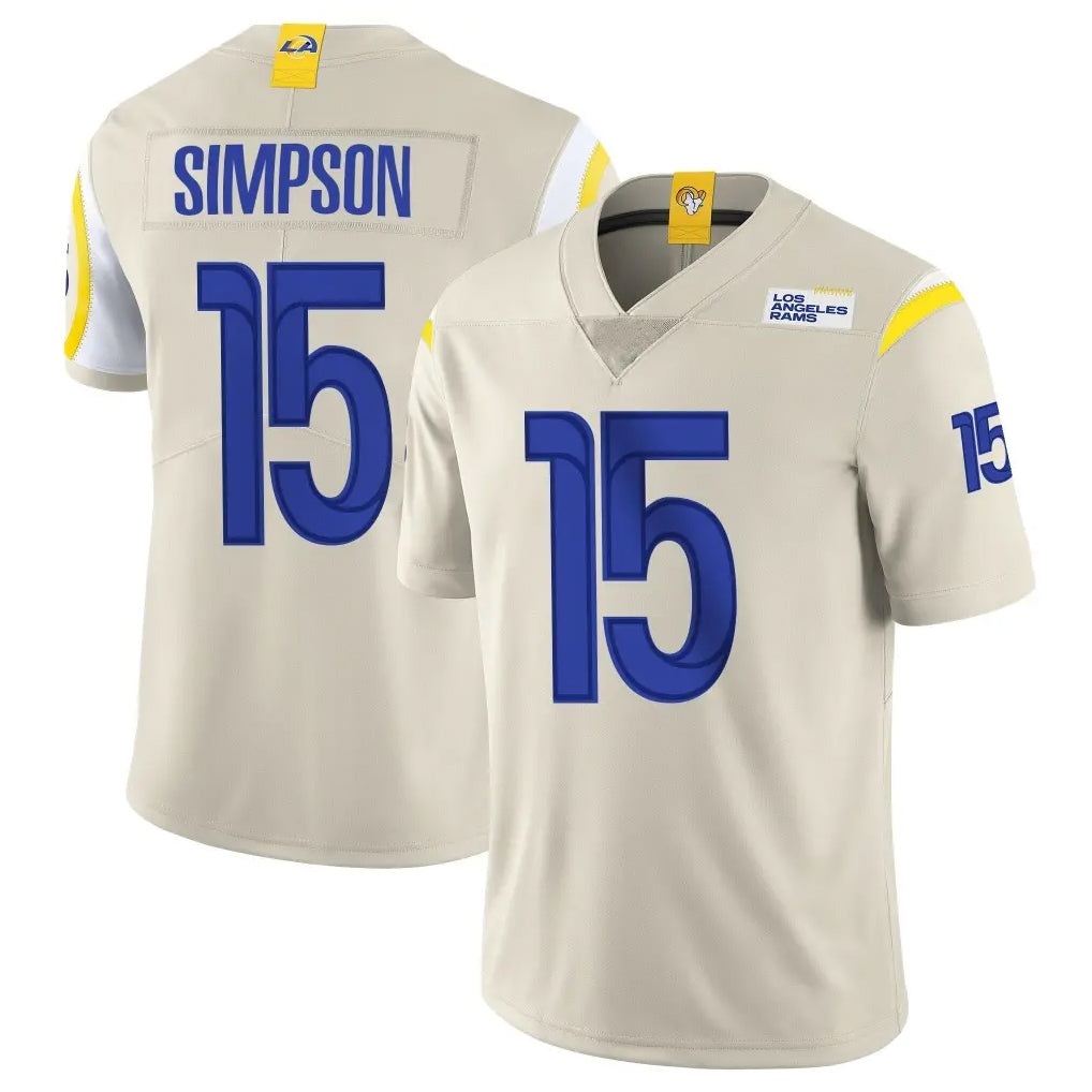 Punc LA.Rams #15 Ty Simpson Player Bone Limited Vapor Home Game Stitched Jerseys
