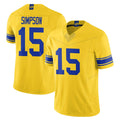 Punc LA.Rams #15 Ty Simpson Player Gold Classic Sol Vapor Limited F.U.S.E. Home Game Stitched Jerseys