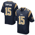 Punc LA.Rams #15 Ty Simpson Player Navy Home Game Stitched Jerseys