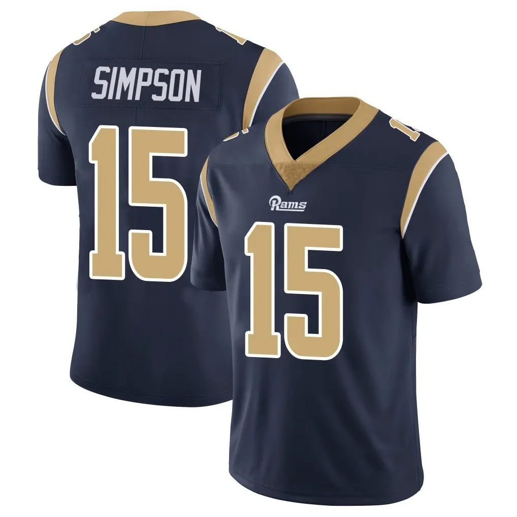 Punc LA.Rams #15 Ty Simpson Player Navy Limited Vapor Untouchable Home Game Stitched Jerseys