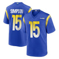 Punc LA.Rams #15 Ty Simpson Player Royal Home Game Stitched Jerseys