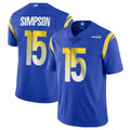 Punc LA.Rams #15 Ty Simpson Player Royal Limited Vapor Untouchable Home Game Stitched Jerseys