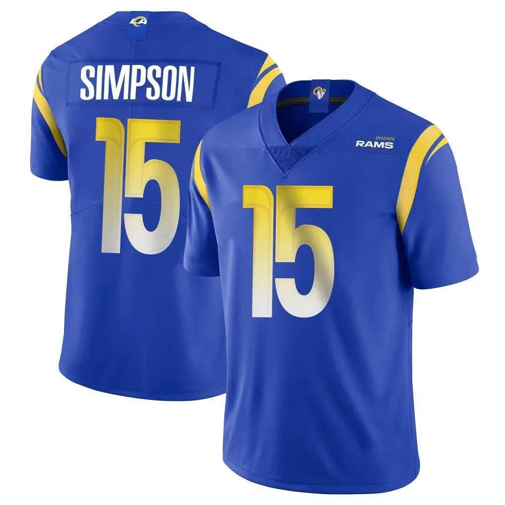 Punc LA.Rams #15 Ty Simpson Player Royal Limited Vapor Untouchable Home Game Stitched Jerseys