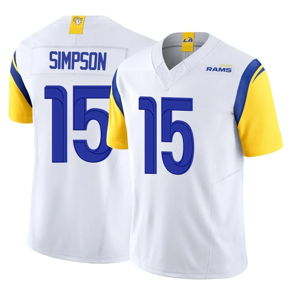 Punc LA.Rams #15 Ty Simpson Player White Limited Vapor F.U.S.E. Home Game Stitched Jerseys