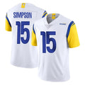 Punc LA.Rams #15 Ty Simpson Player White Limited Vapor Untouchable Home Game Stitched Jerseys