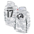 Punc LA.Rams #17 Davante Adams Player Arctic Camo Salute to Service Hoodies Limited Game Stitched Jerseys