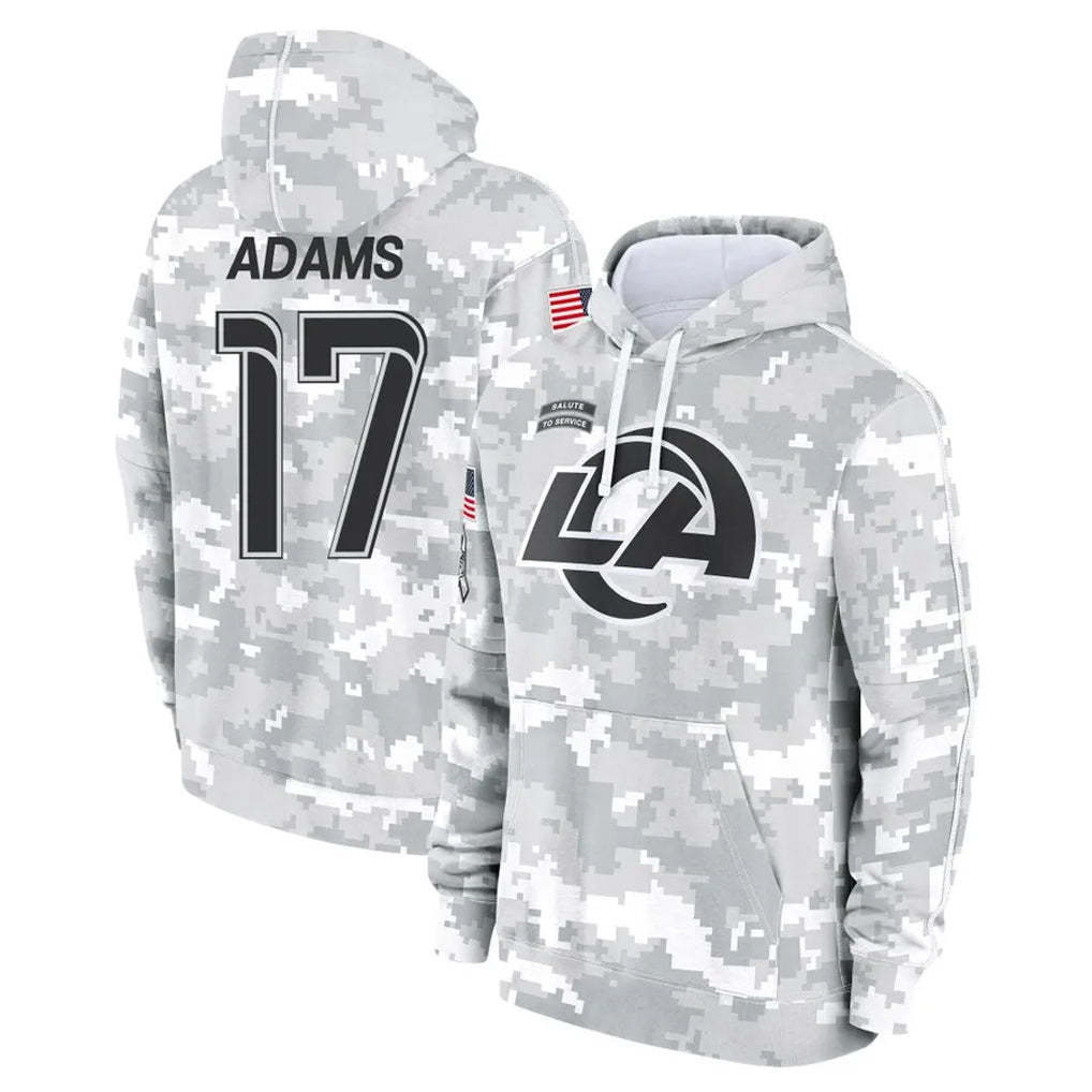 Punc LA.Rams #17 Davante Adams Player Arctic Camo Salute to Service Hoodies Limited Game Stitched Jerseys